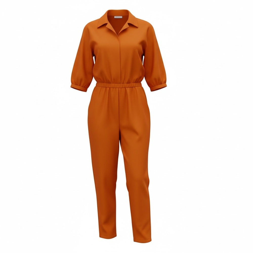 VINTAGE‎ DATIANI ONE PIECE ORANGE ROMPER JUMPSUIT, SIZE 8